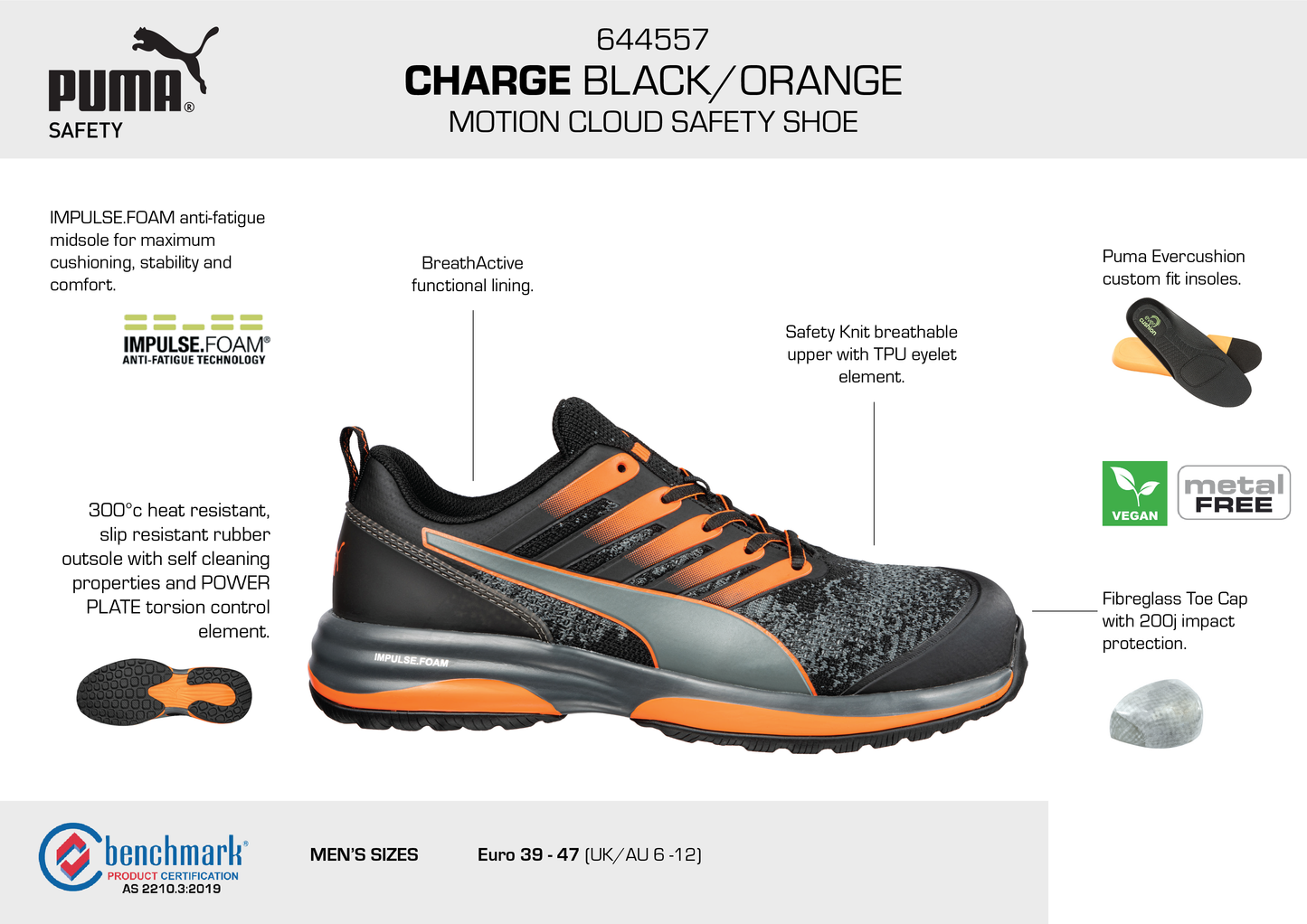 PUMA Charge Black/Orange