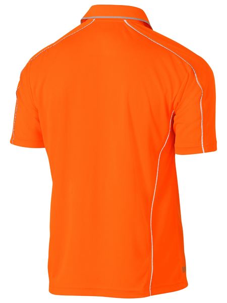 Bisley Hi Vis Cool Mesh Polo with Reflective Piping (BISBK1425)