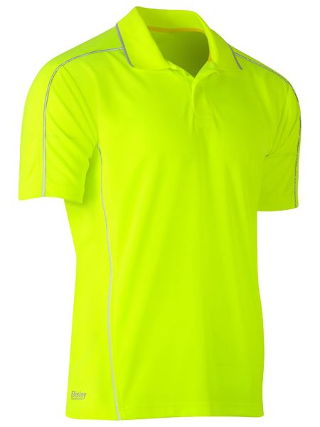 Bisley Hi Vis Cool Mesh Polo with Reflective Piping (BISBK1425)