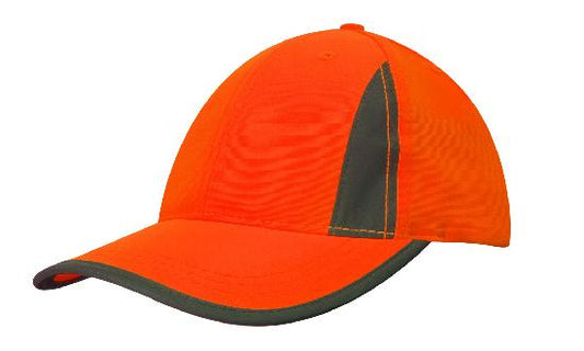 Luminescent Safety Cap with Reflective Trim