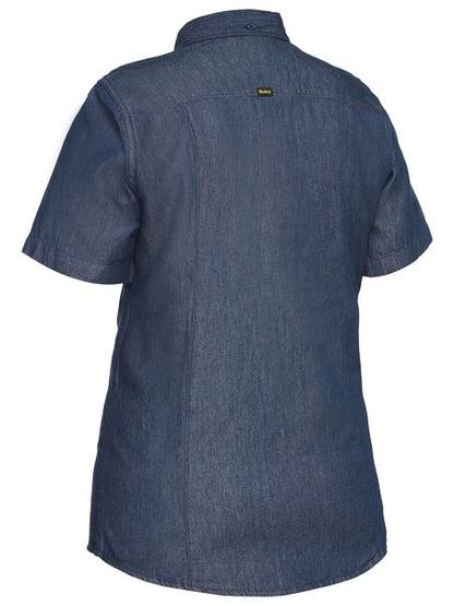 Bisley Ladies Denim Work Shirt Short Sleeve (BISBL1602)