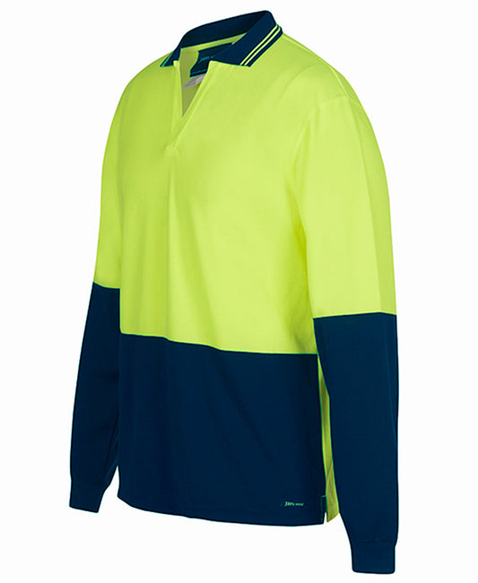 JB's Hi Vis Non Button Polo Long Sleeve (JBS6HNBL)