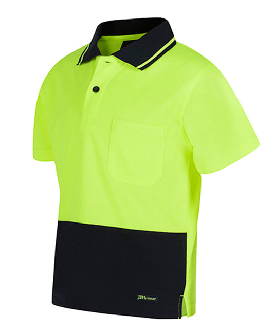 JB's Kids Hi Vis Non Cuff Traditional Polo Short Sleeve (JBS6HVNCK)