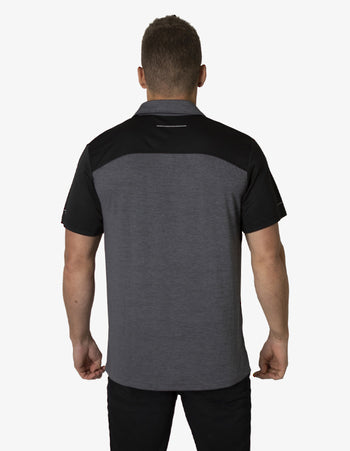 Black Kanvas Soft Touch Shoulder Panel Polo