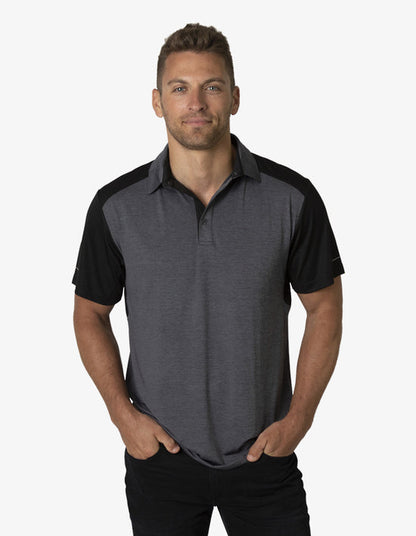 Black Kanvas Soft Touch Shoulder Panel Polo