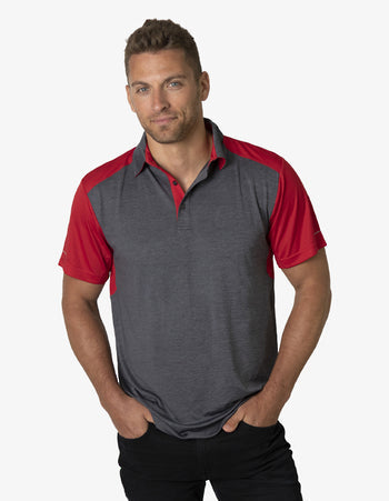 Black Kanvas Soft Touch Shoulder Panel Polo