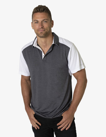 Black Kanvas Soft Touch Shoulder Panel Polo