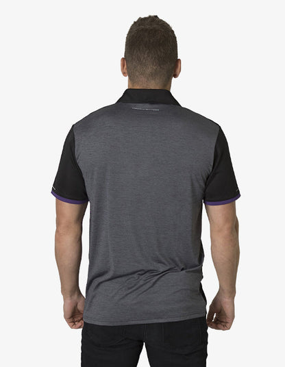 Black Kanvas Contrasting Shoulder Panel Polo