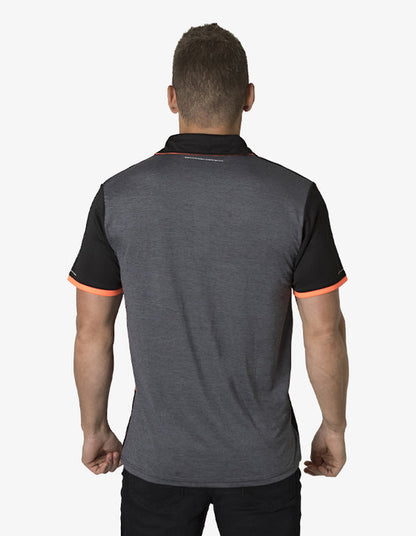 Black Kanvas Contrasting Shoulder Panel Polo