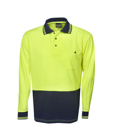 Blue Whale Light Weight Hi Vis Cooldry Polo L/S - Hi Vis Clothing - Best Buy Trade Supplies Direct to Trade